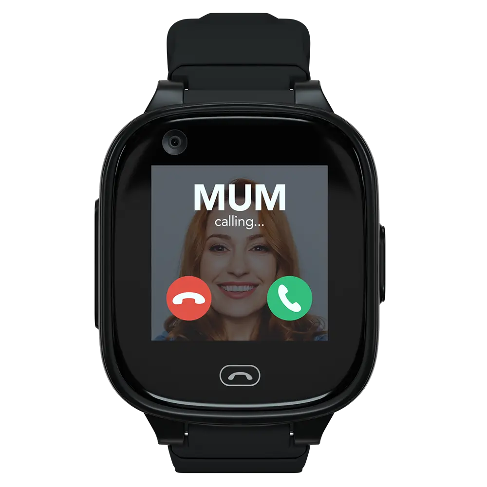 Bundle: Black Watch with Screen Protector and additional Navy Strap
