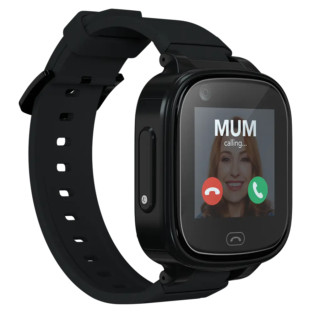 Bundle: Black Watch with Screen Protector and additional Navy Strap