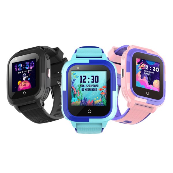 blue black pink watches - front side